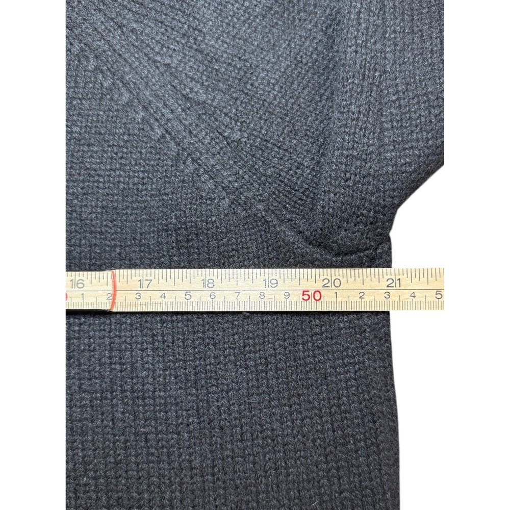 Garnet Hill Cashmere Turtleneck Sweater Womens XS Black Oversized Side Buttons - Picture 8 of 9
